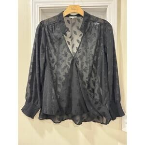 Olivia Grey Sheer Blouse